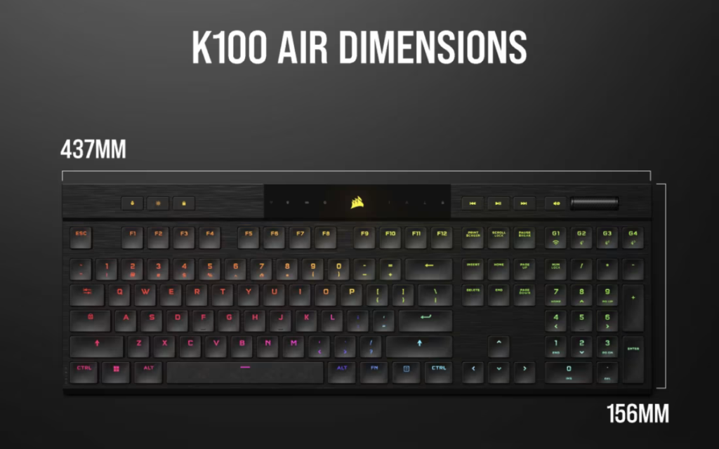 Corsair K100 Air Wireless – Best Premium Option